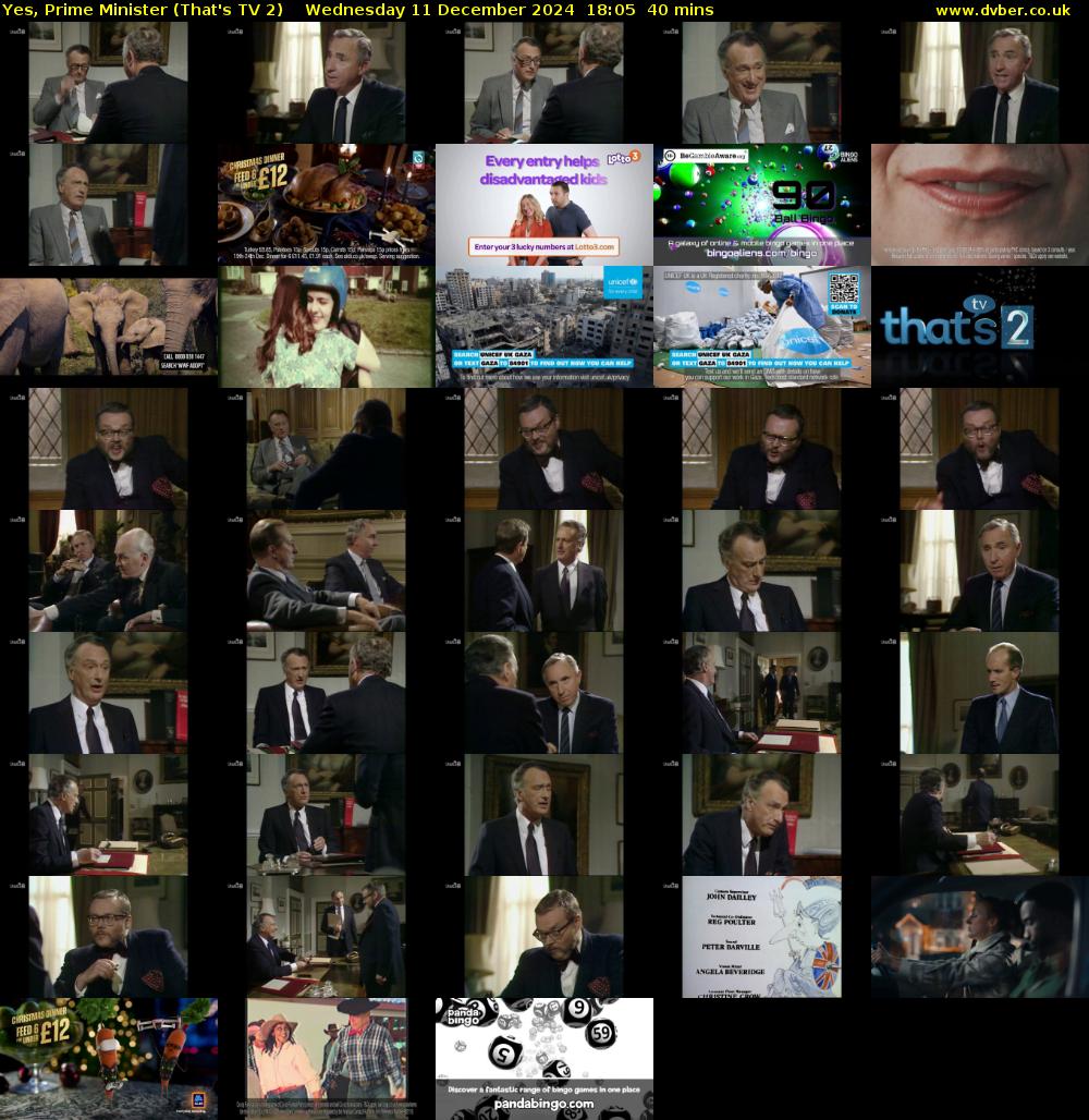 Yes, Prime Minister (That's TV 2) Wednesday 11 December 2024 18:05 - 18:45