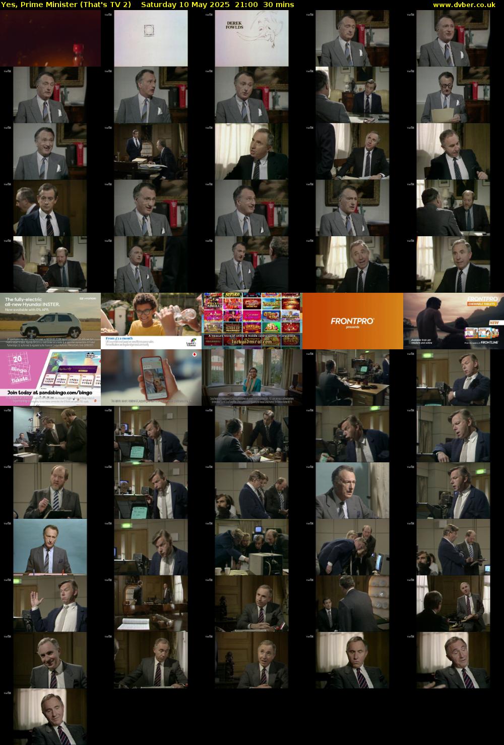 Yes, Prime Minister (That's TV 2) Saturday 10 May 2025 21:00 - 21:30