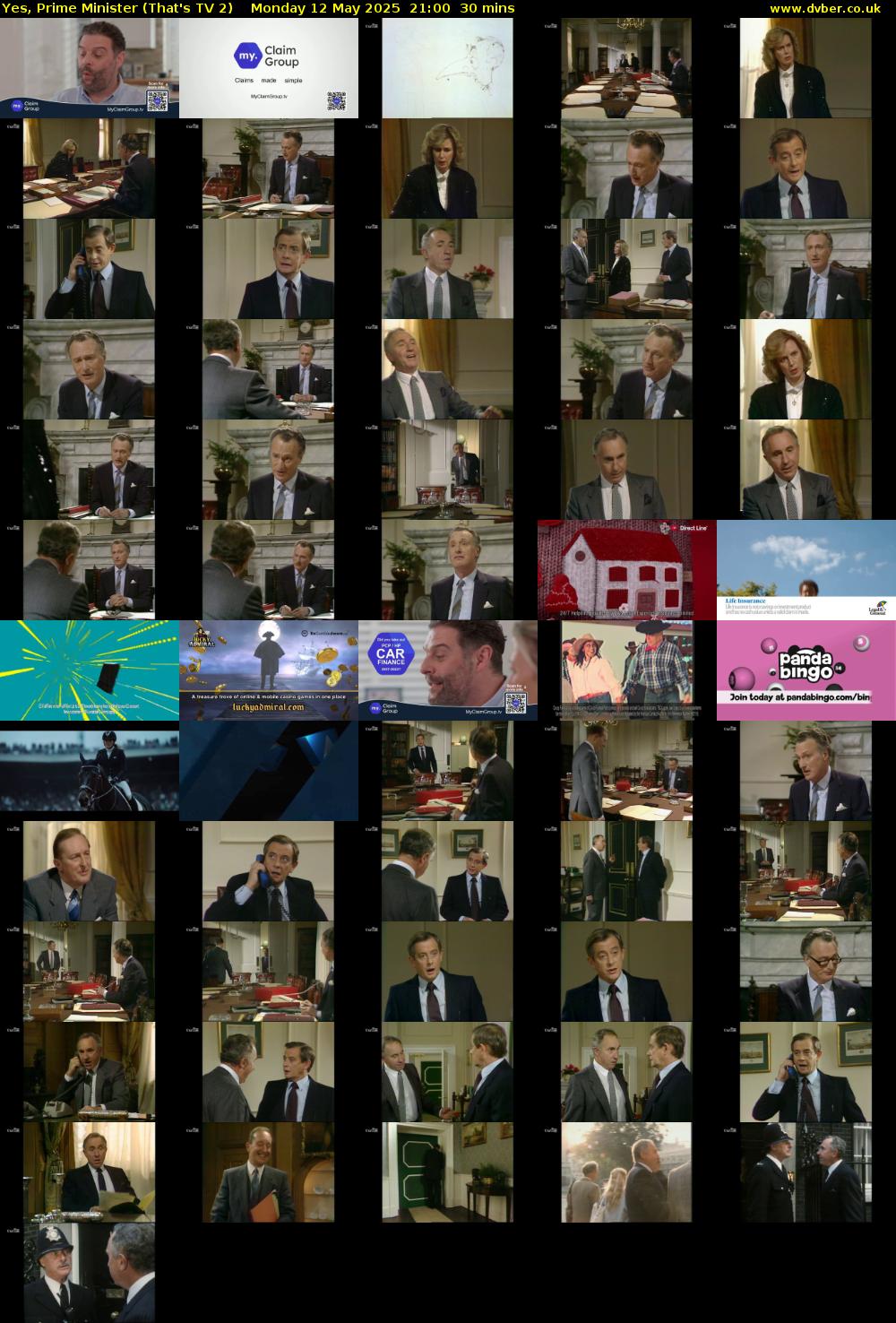 Yes, Prime Minister (That's TV 2) Monday 12 May 2025 21:00 - 21:30