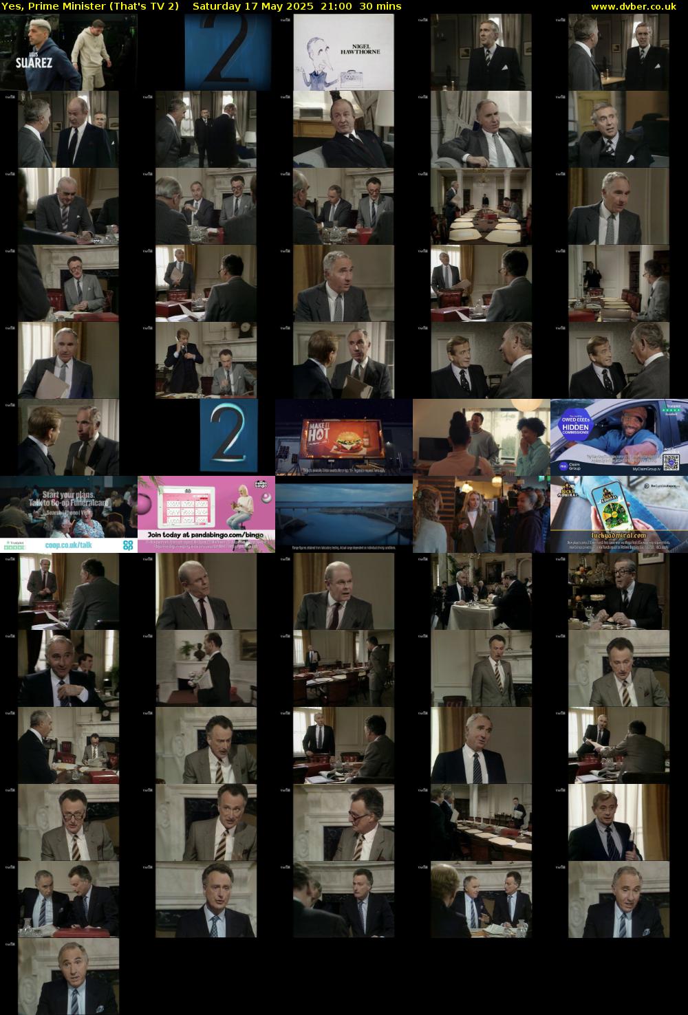 Yes, Prime Minister (That's TV 2) Saturday 17 May 2025 21:00 - 21:30