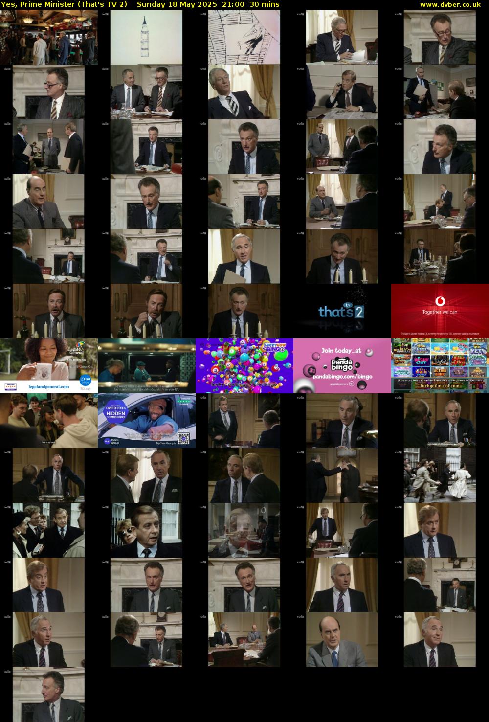 Yes, Prime Minister (That's TV 2) Sunday 18 May 2025 21:00 - 21:30
