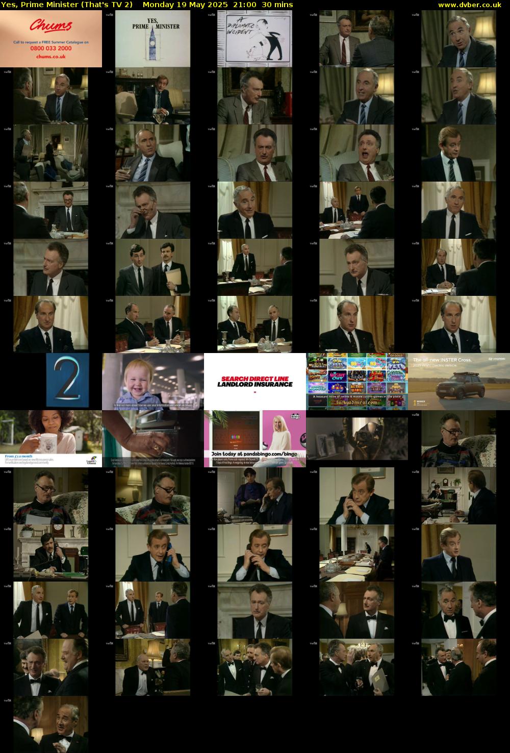 Yes, Prime Minister (That's TV 2) Monday 19 May 2025 21:00 - 21:30
