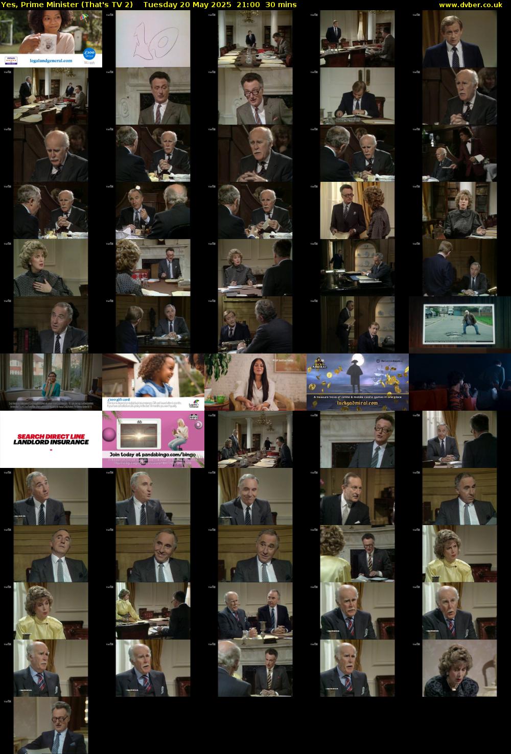 Yes, Prime Minister (That's TV 2) Tuesday 20 May 2025 21:00 - 21:30