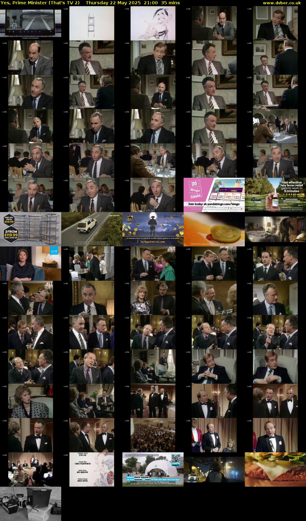 Yes, Prime Minister (That's TV 2) Thursday 22 May 2025 21:00 - 21:35