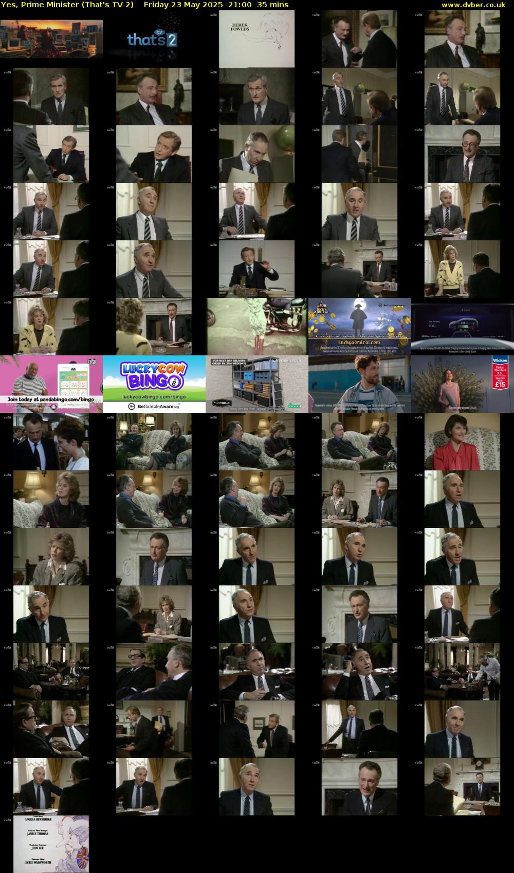 Yes, Prime Minister (That's TV 2) Friday 23 May 2025 21:00 - 21:35