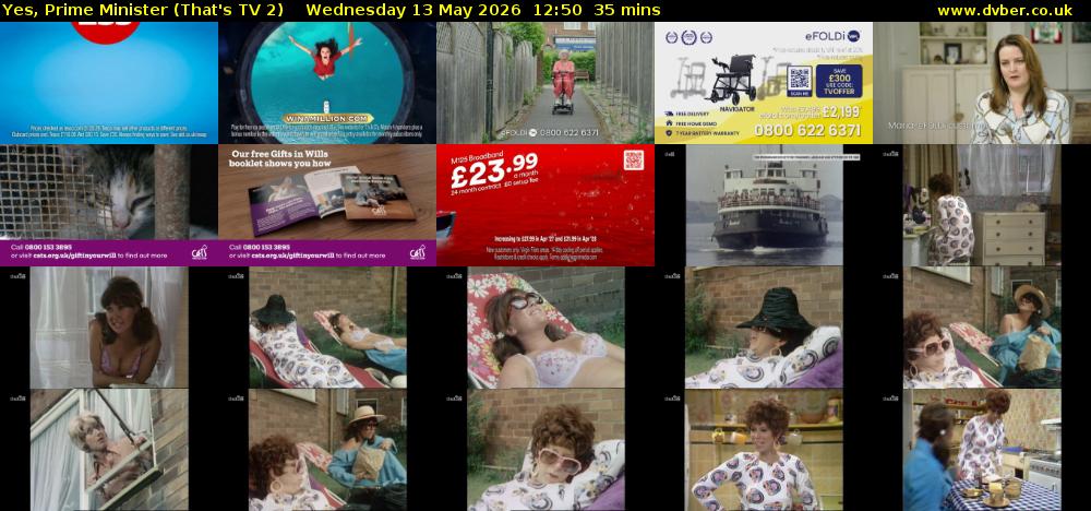 Yes, Prime Minister (That's TV 2) Wednesday 13 May 2026 12:50 - 13:25