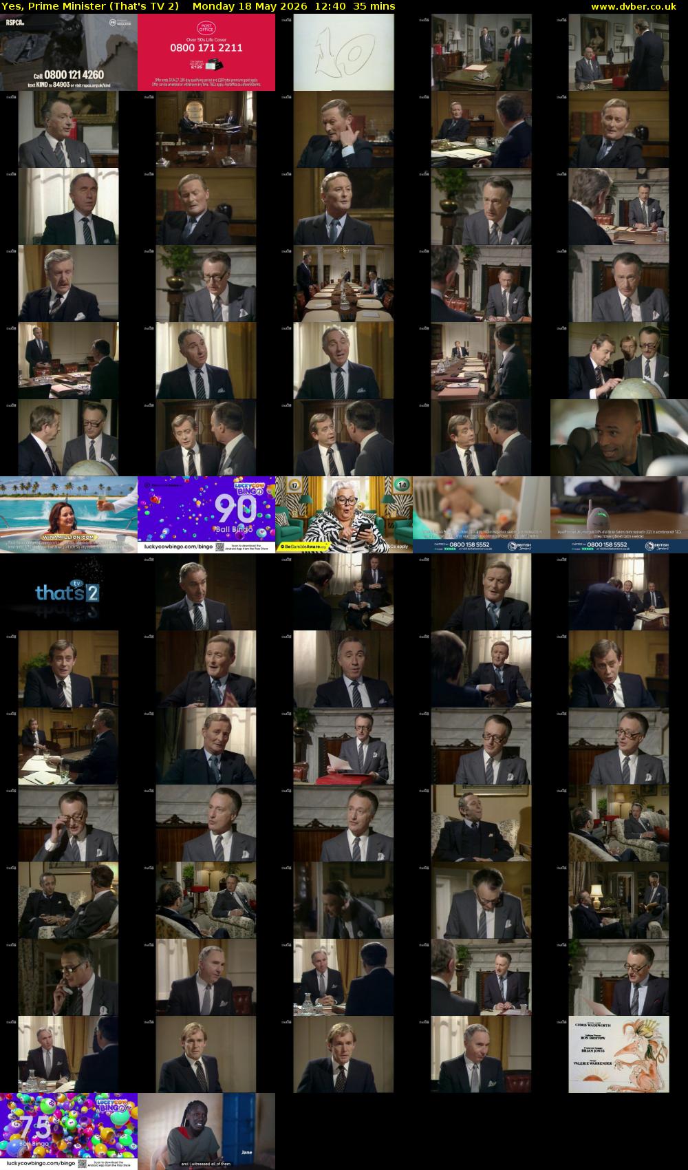 Yes, Prime Minister (That's TV 2) Monday 18 May 2026 12:40 - 13:15