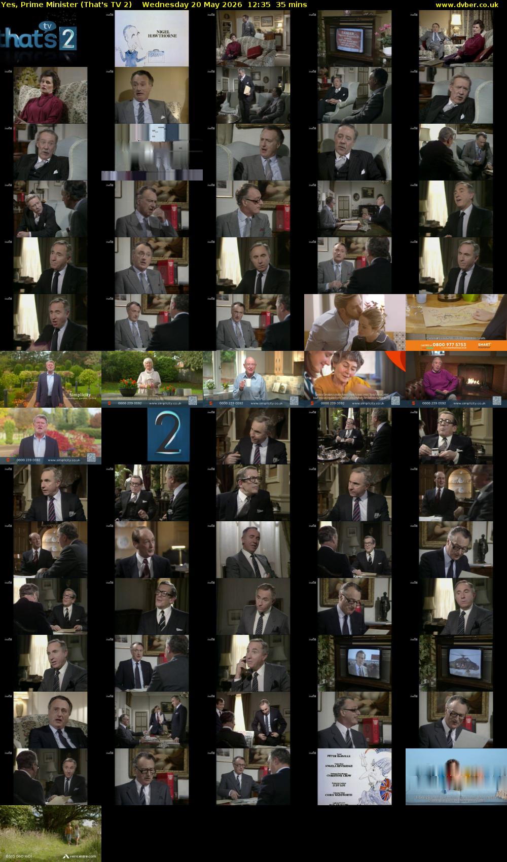 Yes, Prime Minister (That's TV 2) Wednesday 20 May 2026 12:35 - 13:10