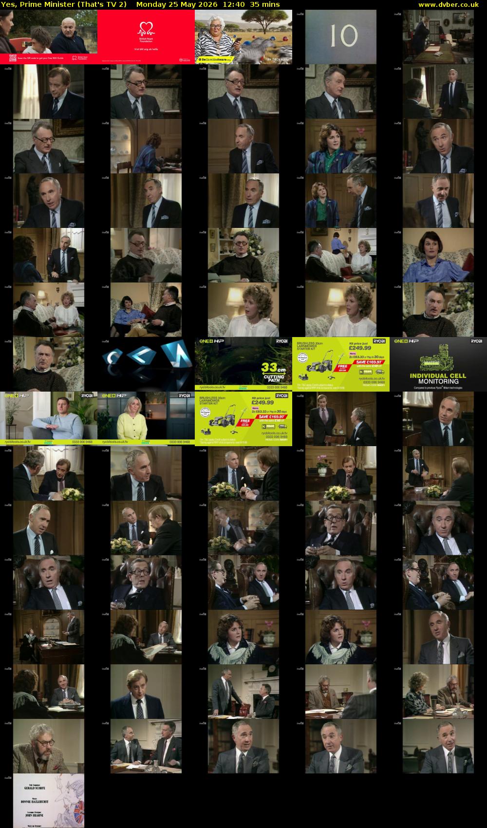 Yes, Prime Minister (That's TV 2) Monday 25 May 2026 12:40 - 13:15