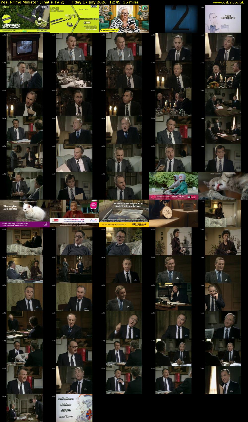 Yes, Prime Minister (That's TV 2) Friday 17 July 2026 12:45 - 13:20