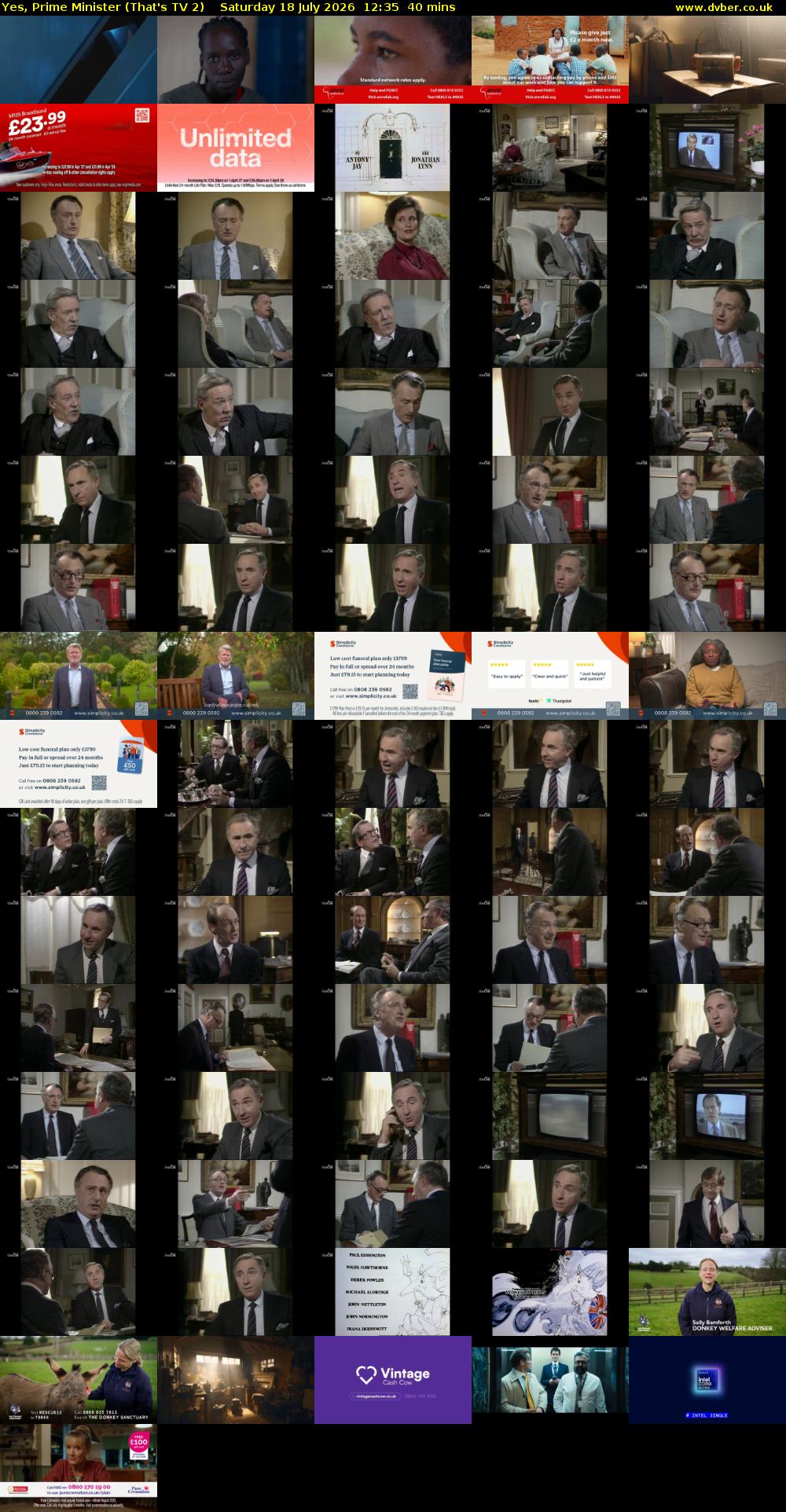 Yes, Prime Minister (That's TV 2) Saturday 18 July 2026 12:35 - 13:15