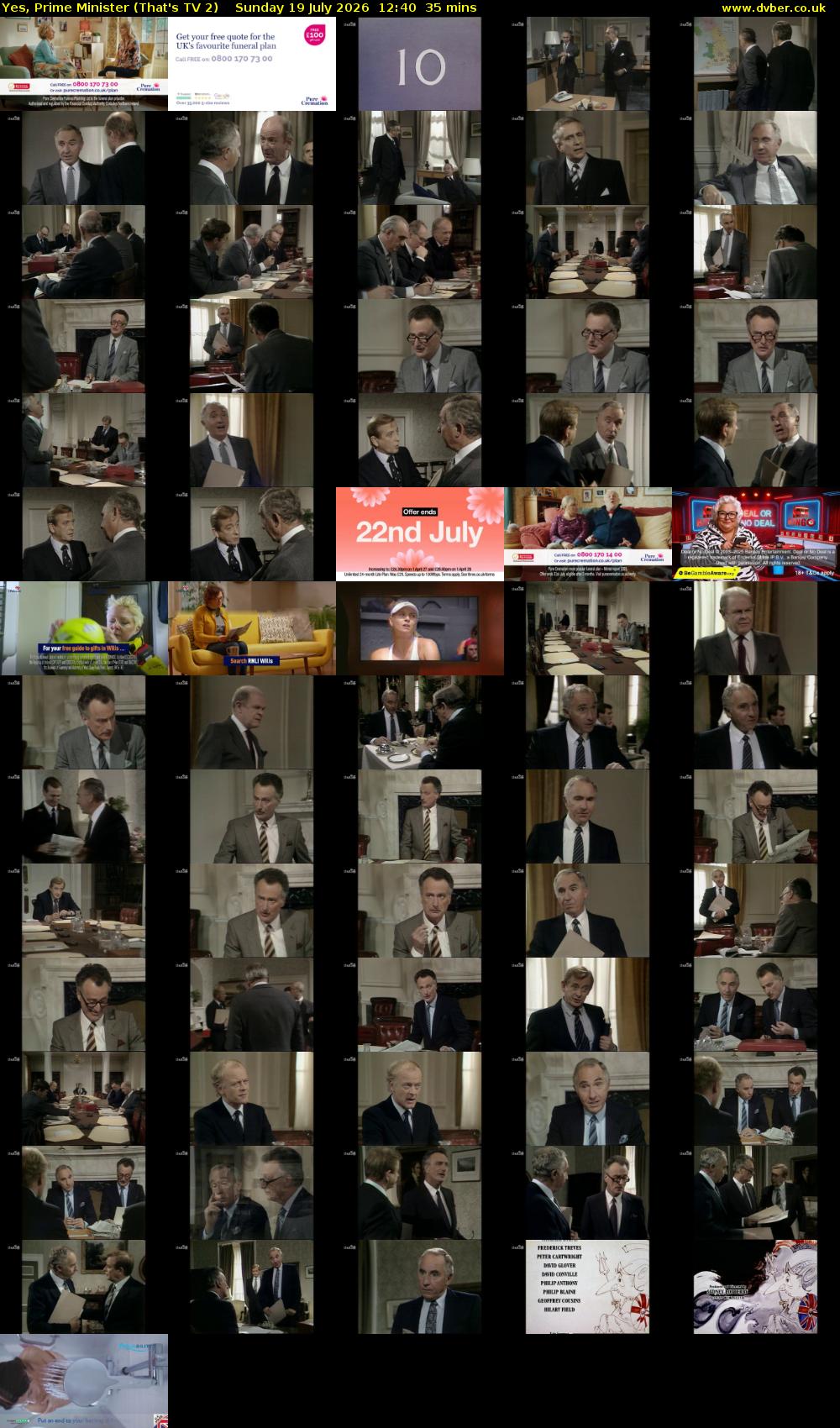 Yes, Prime Minister (That's TV 2) Sunday 19 July 2026 12:40 - 13:15