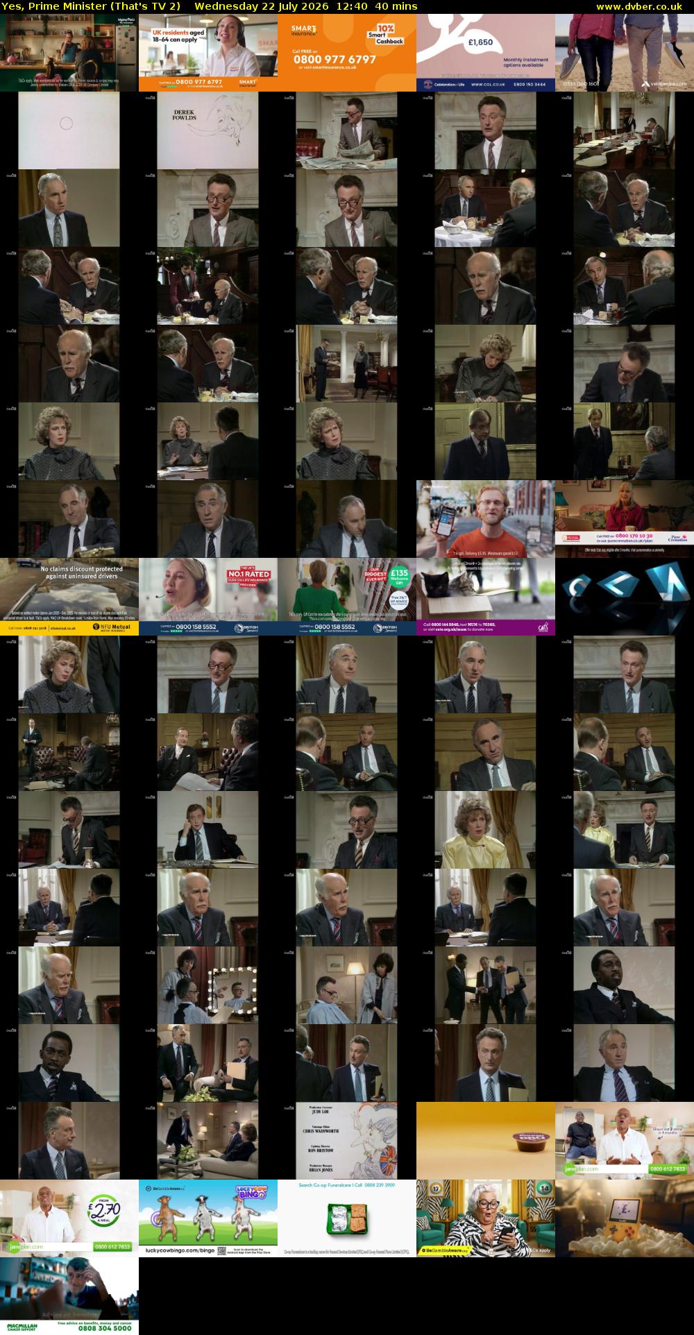 Yes, Prime Minister (That's TV 2) Wednesday 22 July 2026 12:40 - 13:20