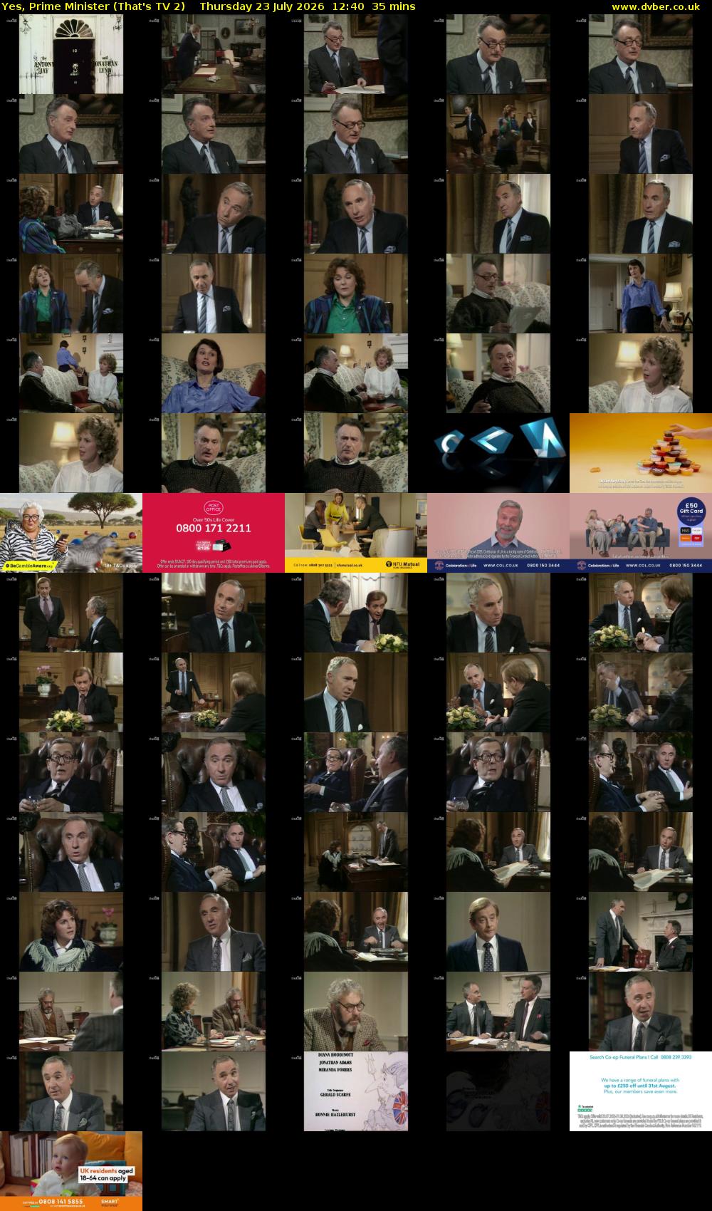 Yes, Prime Minister (That's TV 2) Thursday 23 July 2026 12:40 - 13:15