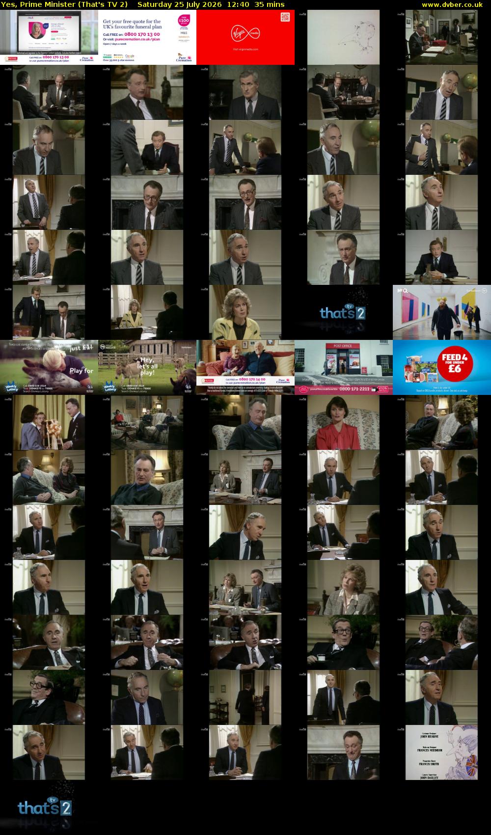 Yes, Prime Minister (That's TV 2) Saturday 25 July 2026 12:40 - 13:15