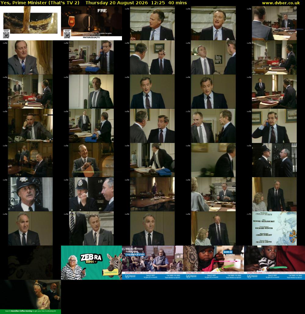 Yes, Prime Minister (That's TV 2) Thursday 20 August 2026 12:25 - 13:05