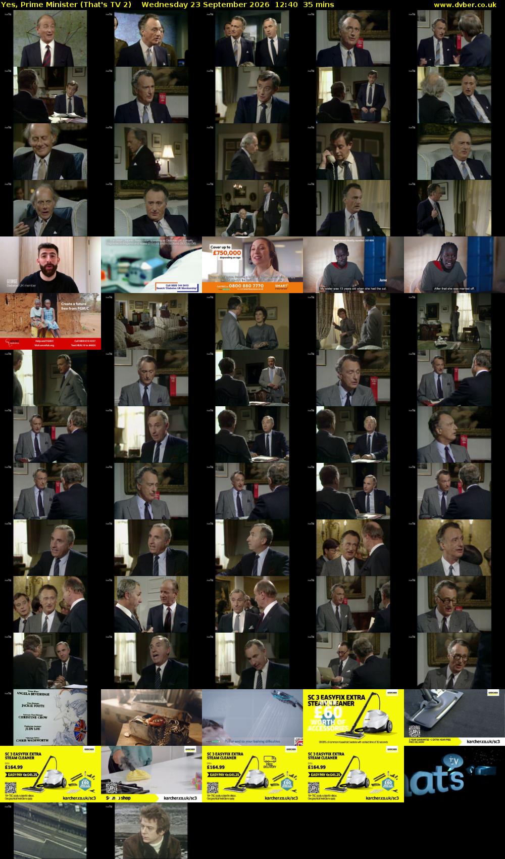 Yes, Prime Minister (That's TV 2) Wednesday 23 September 2026 12:40 - 13:15