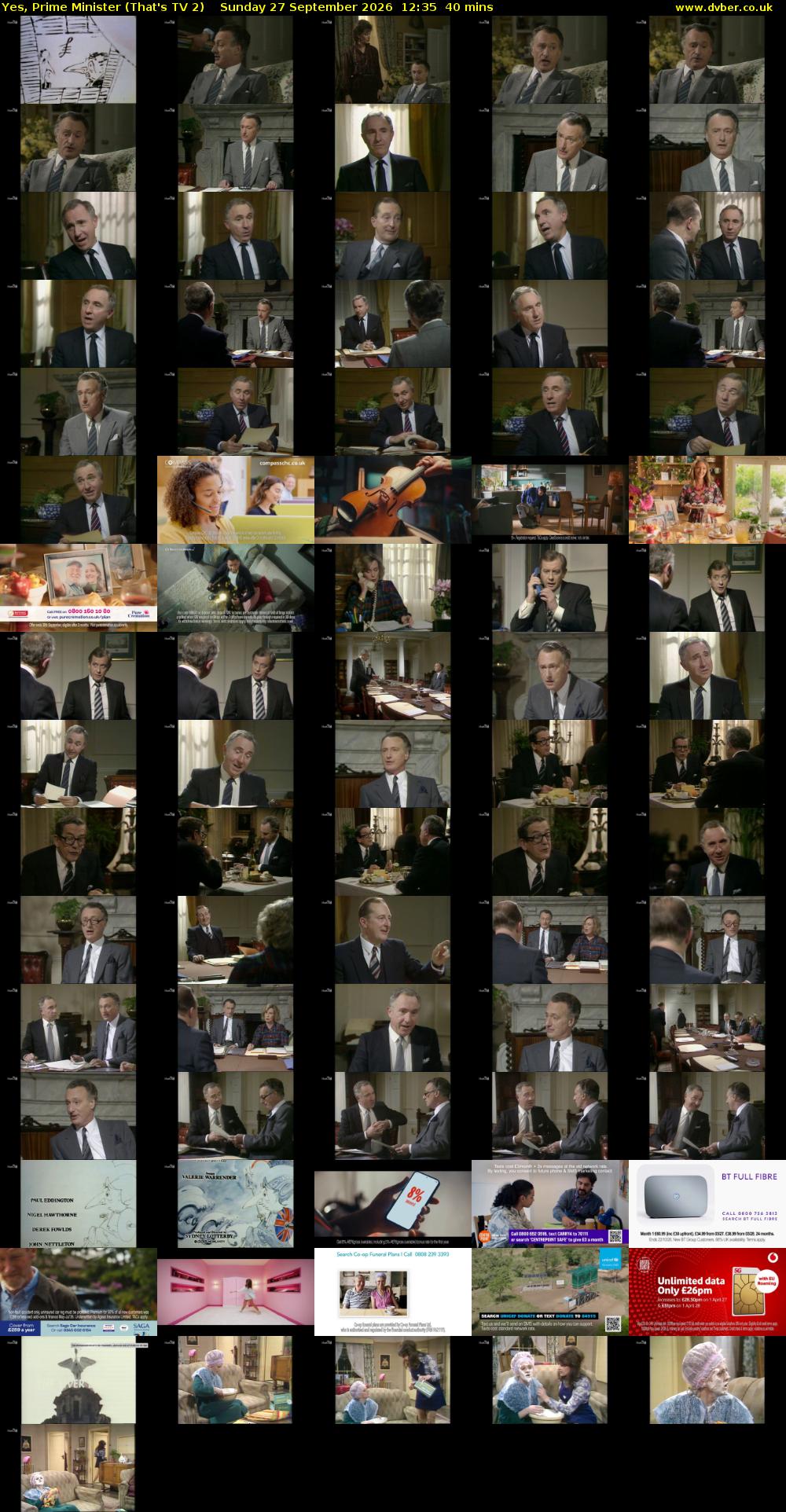 Yes, Prime Minister (That's TV 2) Sunday 27 September 2026 12:35 - 13:15