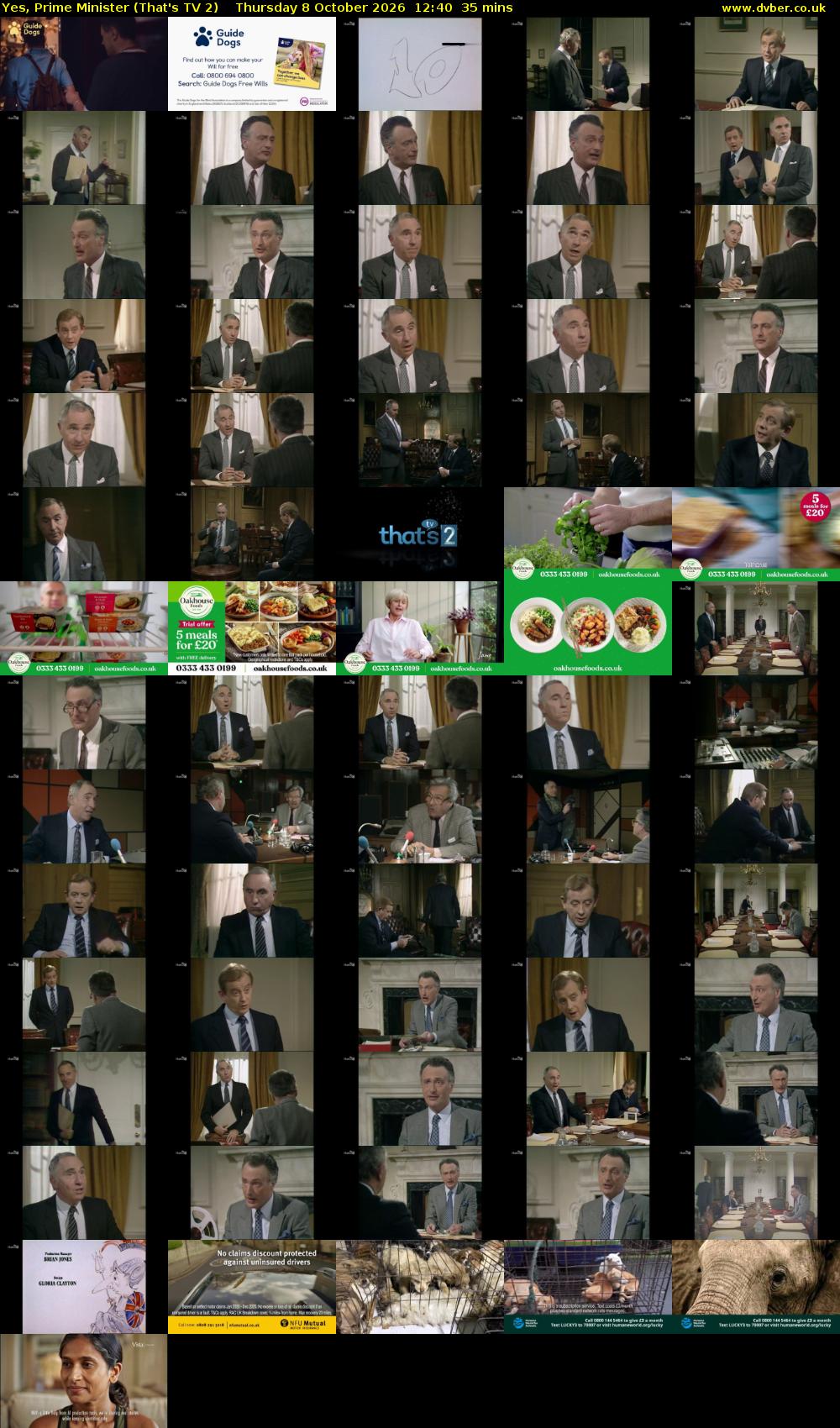 Yes, Prime Minister (That's TV 2) Thursday 8 October 2026 12:40 - 13:15