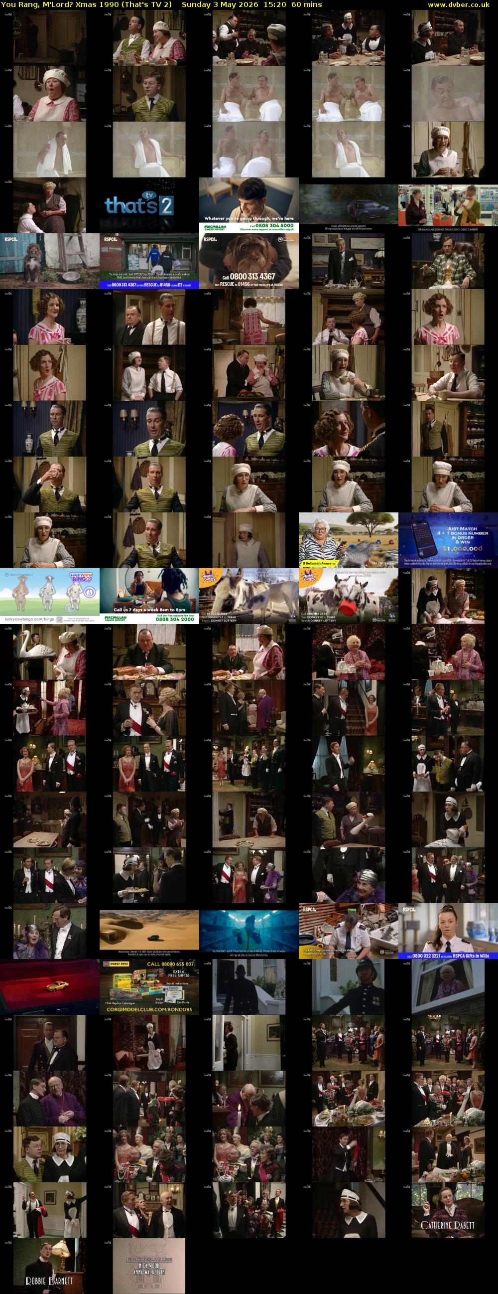 You Rang, M'Lord? Xmas 1990 (That's TV 2) Sunday 3 May 2026 15:20 - 16:20