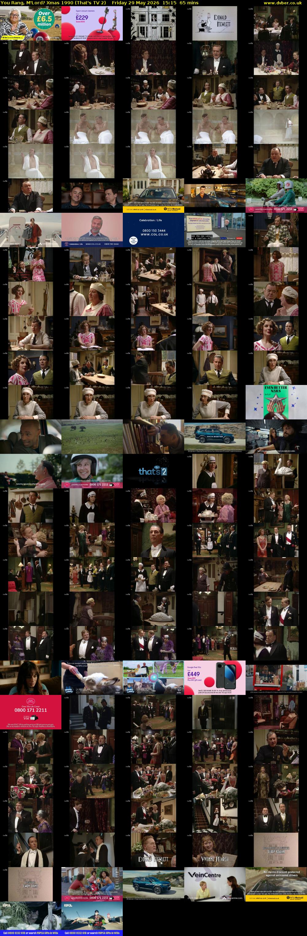 You Rang, M'Lord? Xmas 1990 (That's TV 2) Friday 29 May 2026 15:15 - 16:20