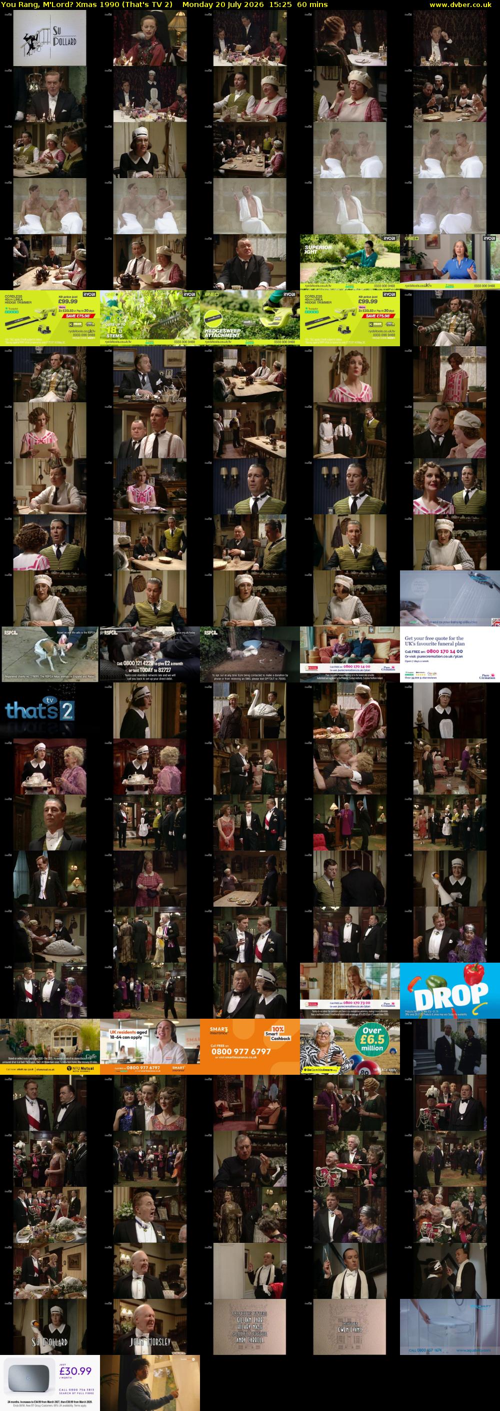 You Rang, M'Lord? Xmas 1990 (That's TV 2) Monday 20 July 2026 15:25 - 16:25