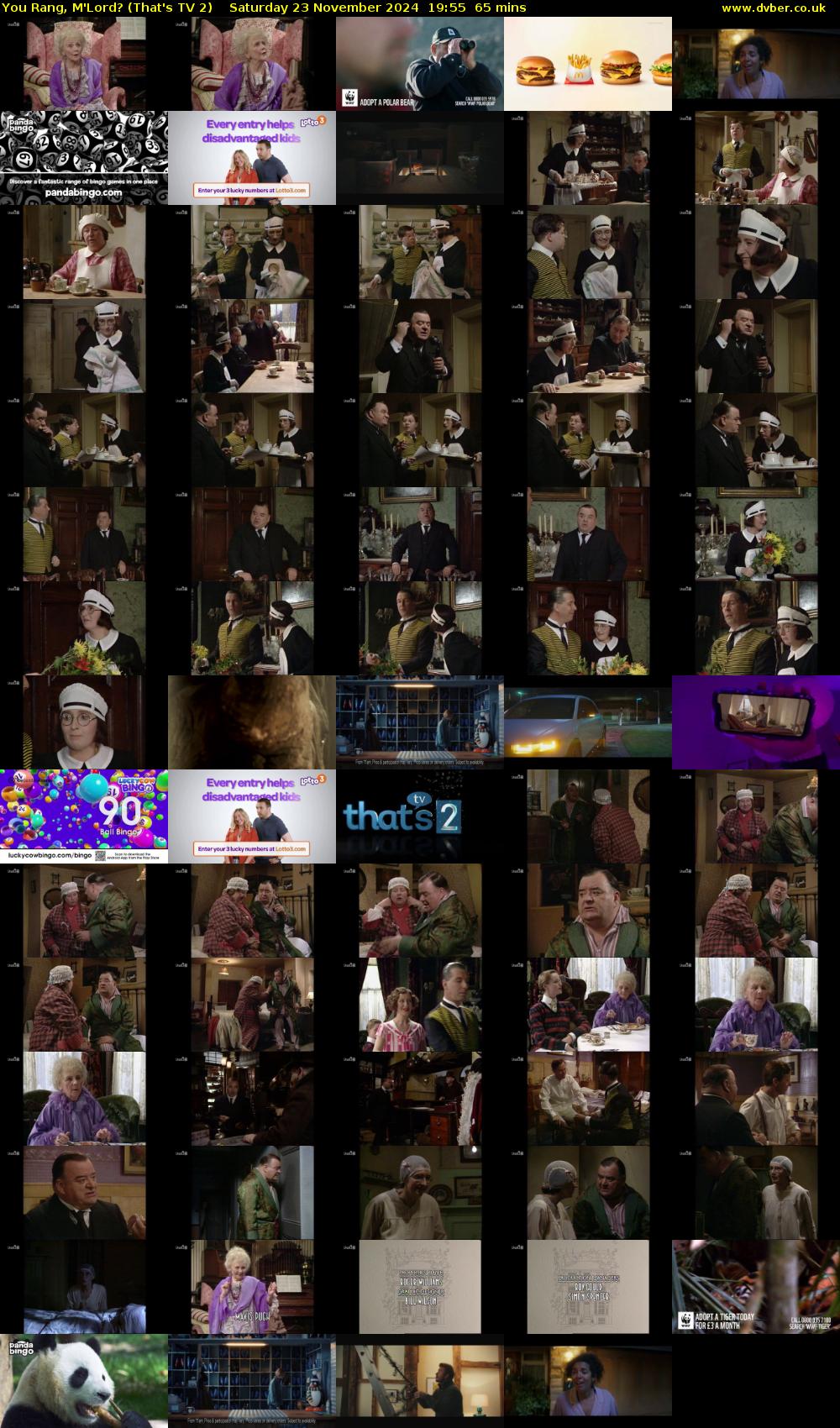 You Rang, M'Lord? (That's TV 2) Saturday 23 November 2024 19:55 - 21:00