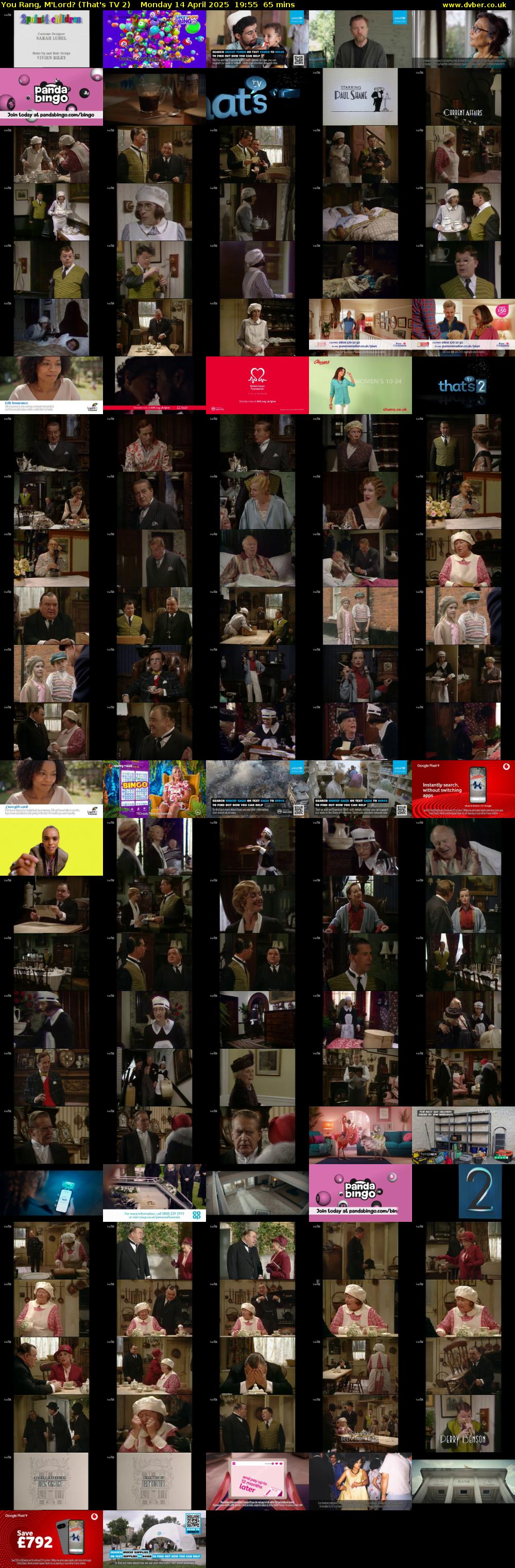 You Rang, M'Lord? (That's TV 2) Monday 14 April 2025 19:55 - 21:00