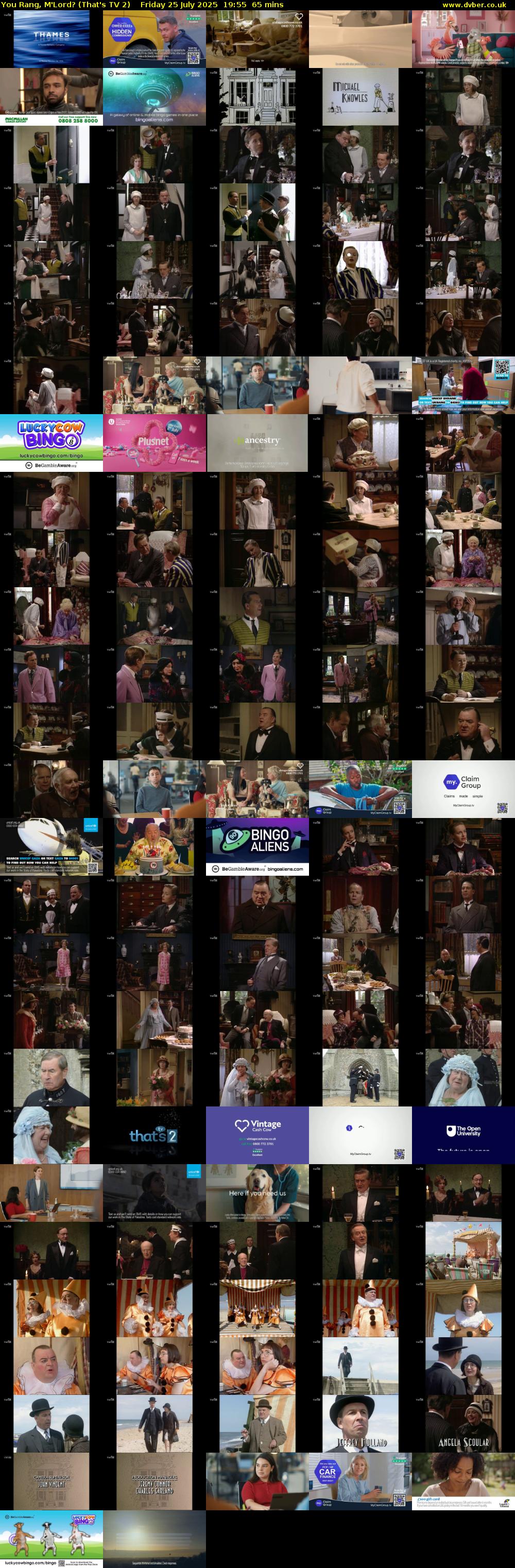 You Rang, M'Lord? (That's TV 2) Friday 25 July 2025 19:55 - 21:00