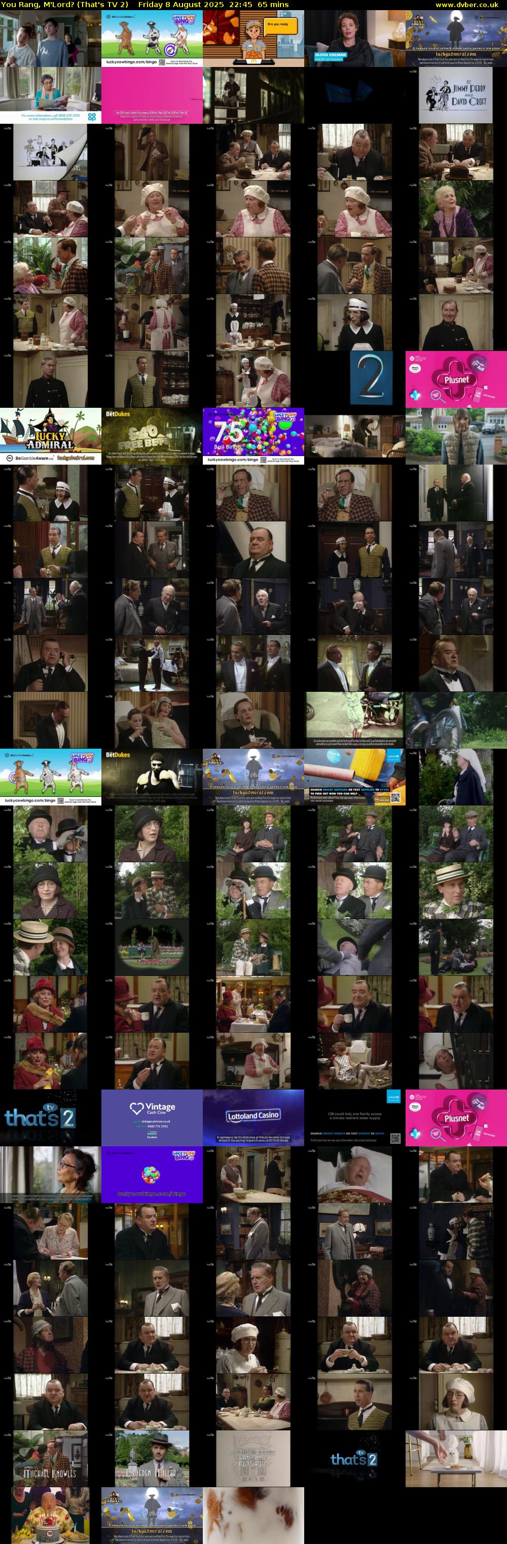 You Rang, M'Lord? (That's TV 2) Friday 8 August 2025 22:45 - 23:50