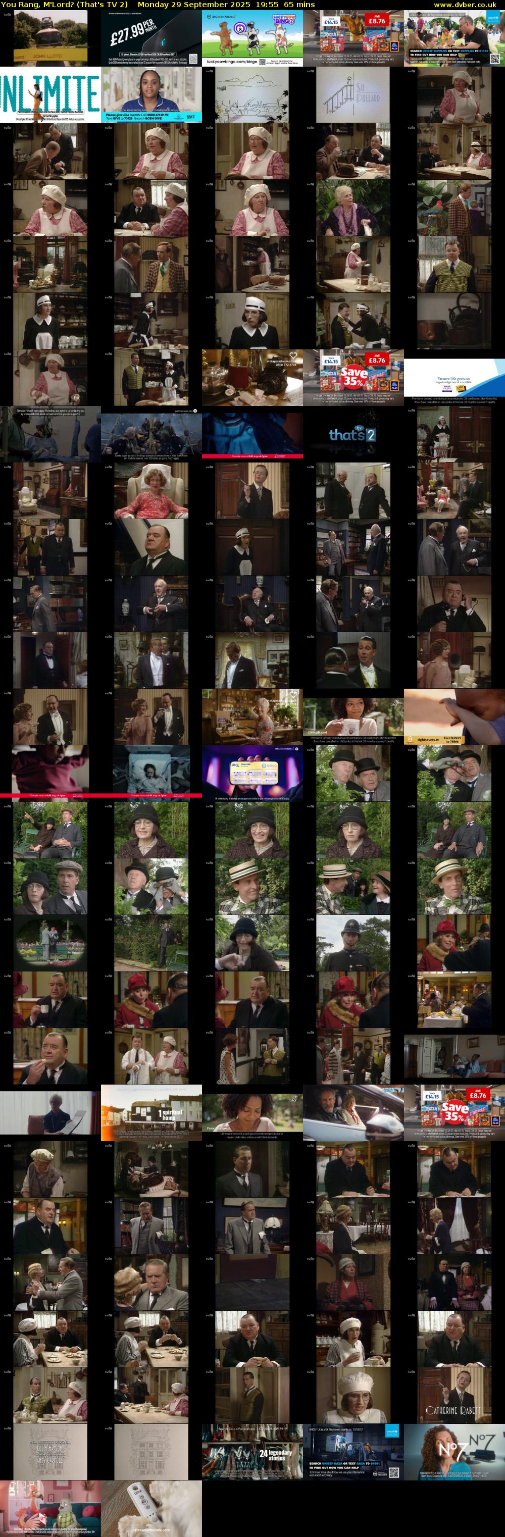 You Rang, M'Lord? (That's TV 2) Monday 29 September 2025 19:55 - 21:00