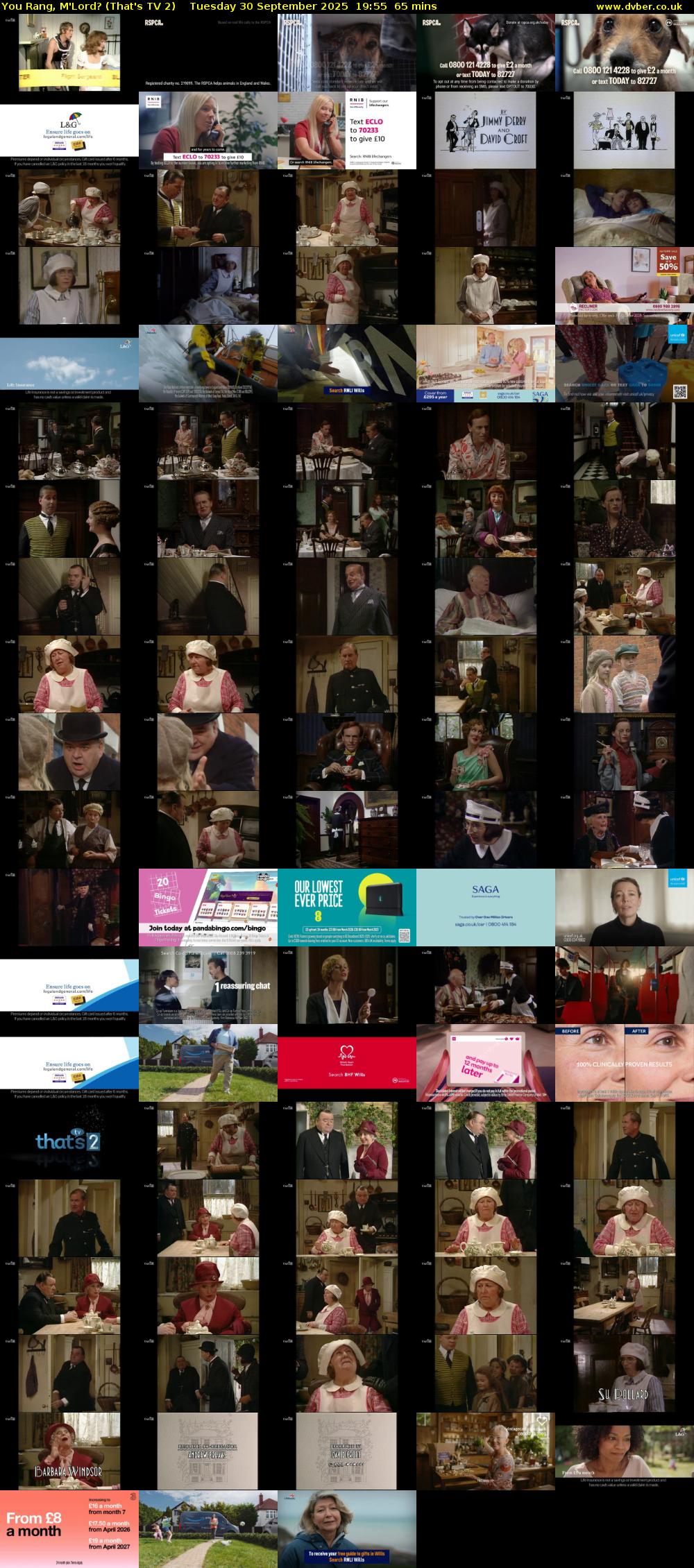 You Rang, M'Lord? (That's TV 2) Tuesday 30 September 2025 19:55 - 21:00
