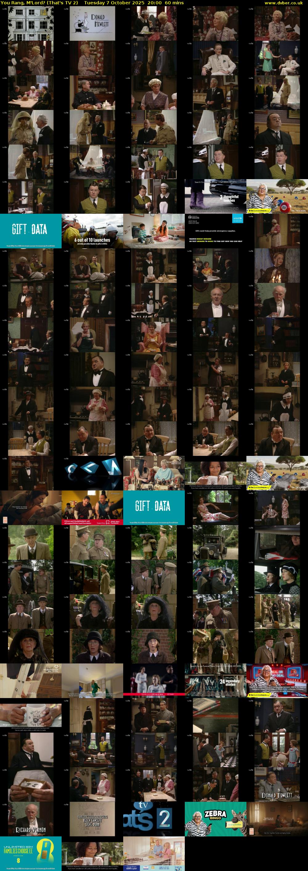 You Rang, M'Lord? (That's TV 2) Tuesday 7 October 2025 20:00 - 21:00