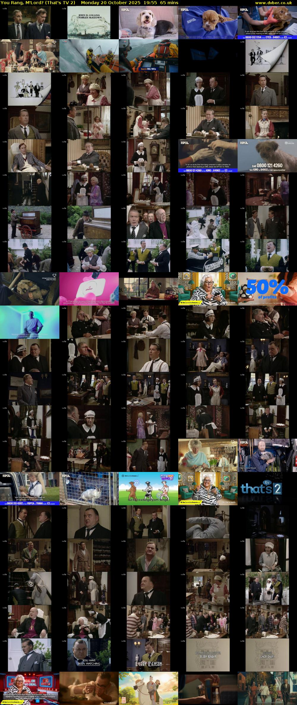 You Rang, M'Lord? (That's TV 2) Monday 20 October 2025 19:55 - 21:00