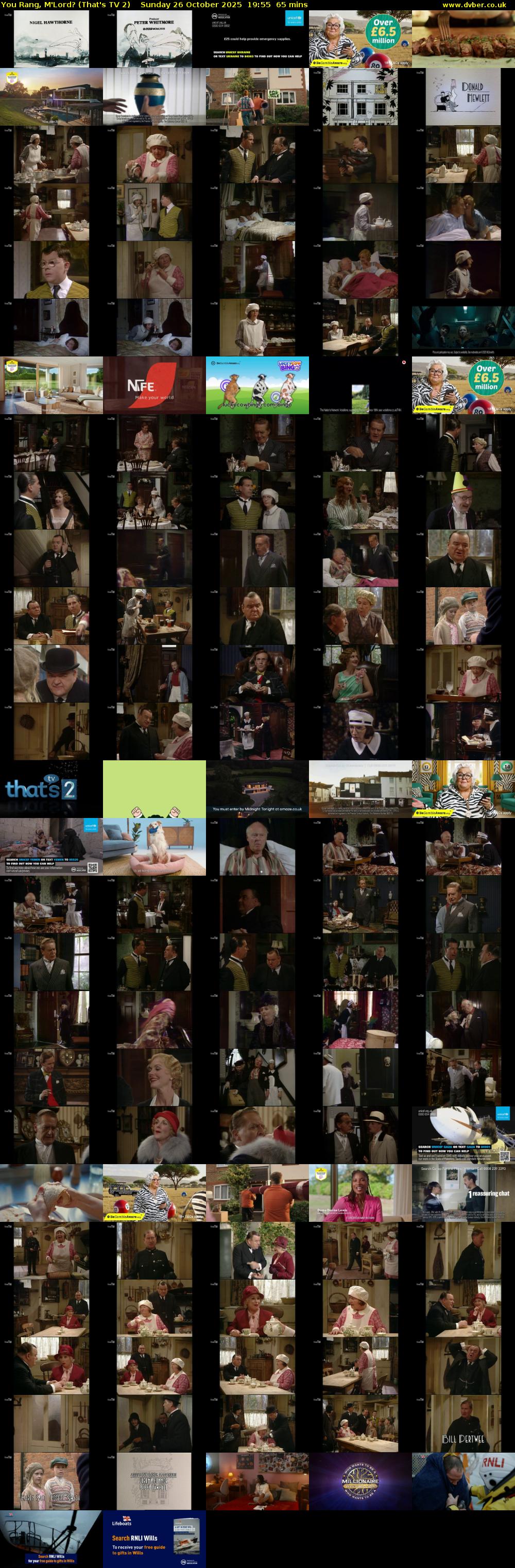You Rang, M'Lord? (That's TV 2) Sunday 26 October 2025 19:55 - 21:00