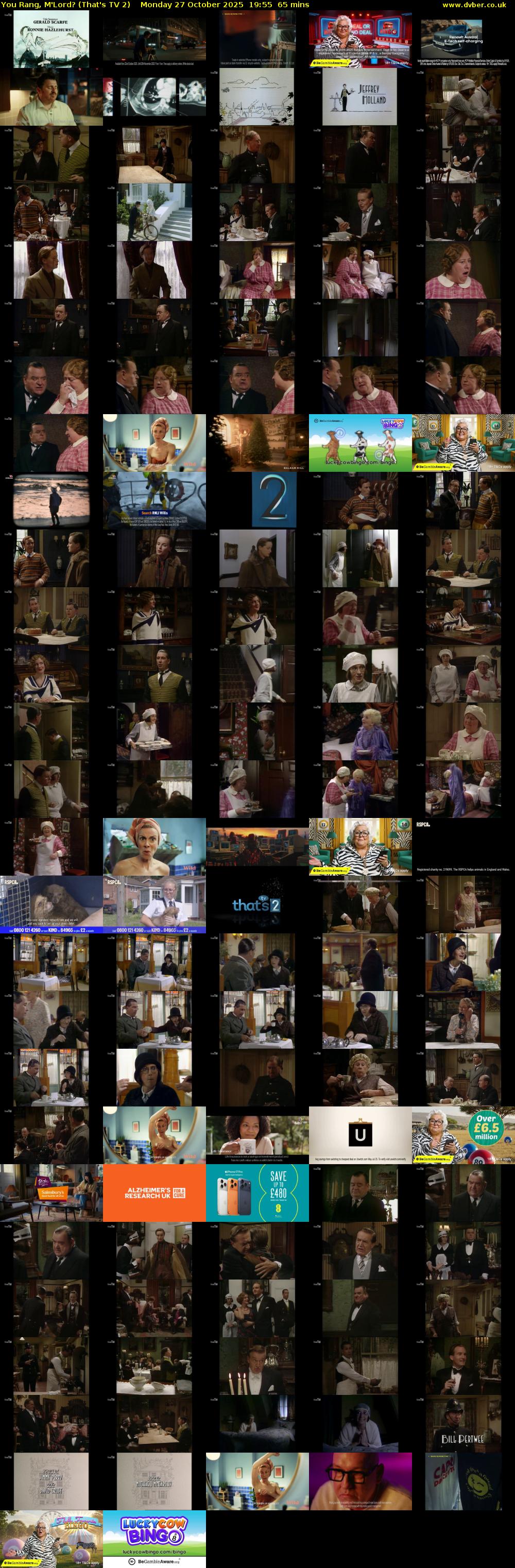 You Rang, M'Lord? (That's TV 2) Monday 27 October 2025 19:55 - 21:00