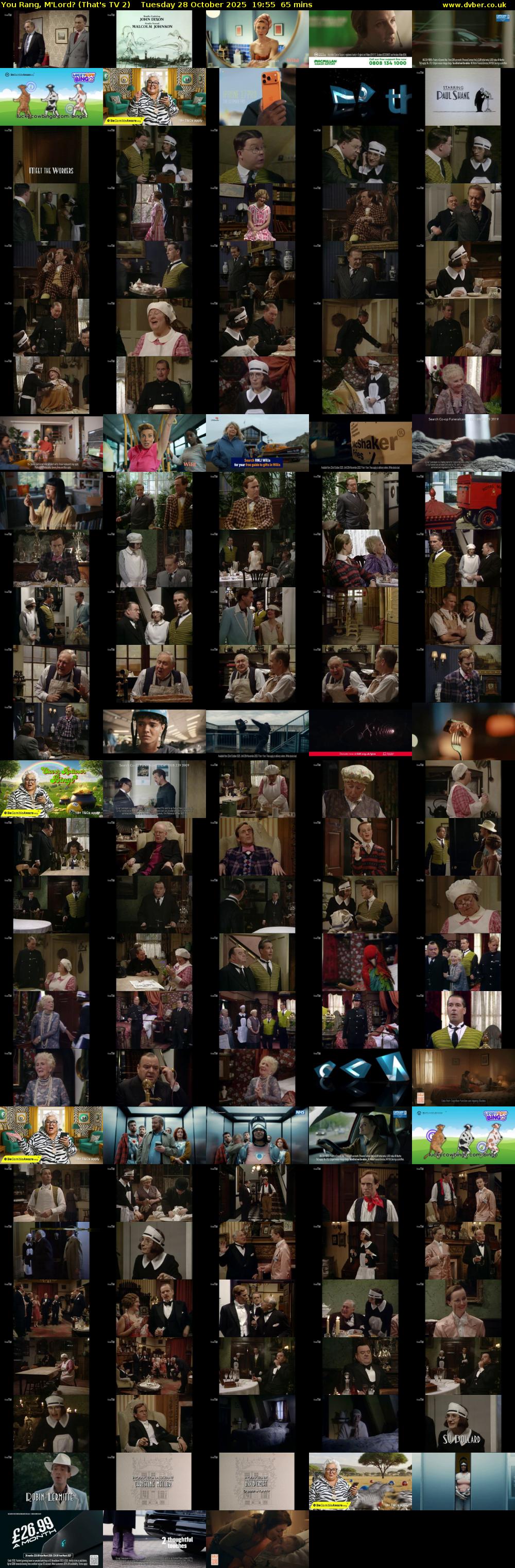 You Rang, M'Lord? (That's TV 2) Tuesday 28 October 2025 19:55 - 21:00