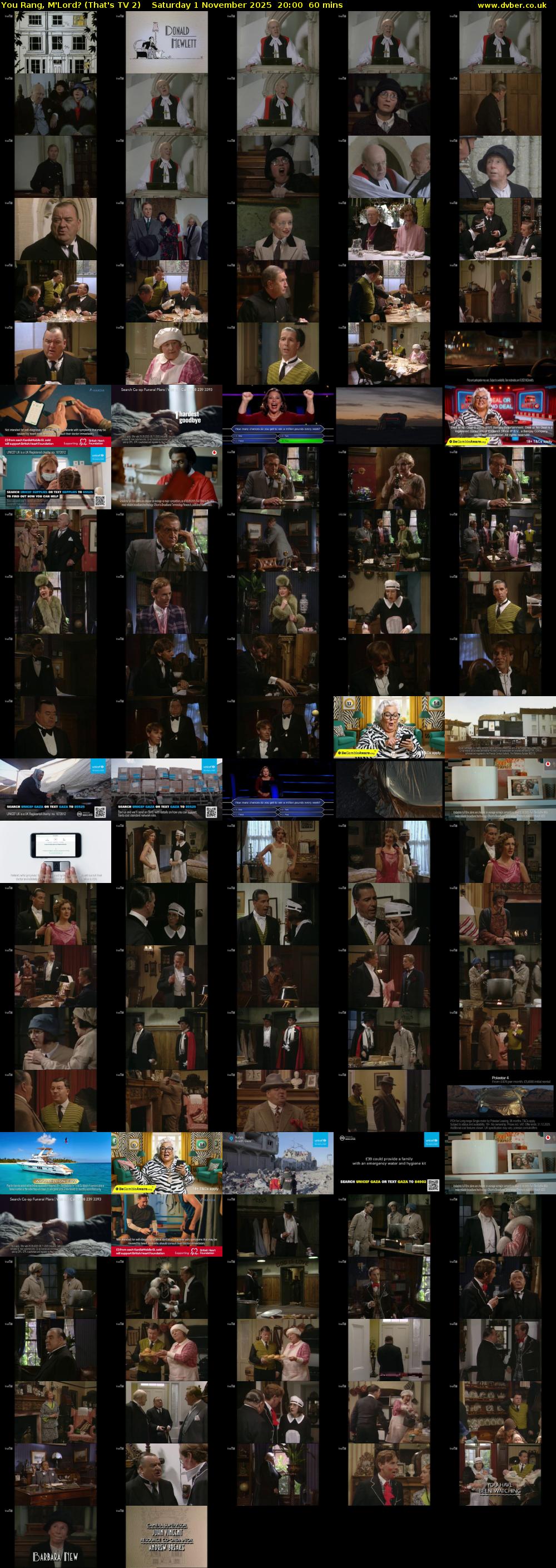 You Rang, M'Lord? (That's TV 2) Saturday 1 November 2025 20:00 - 21:00