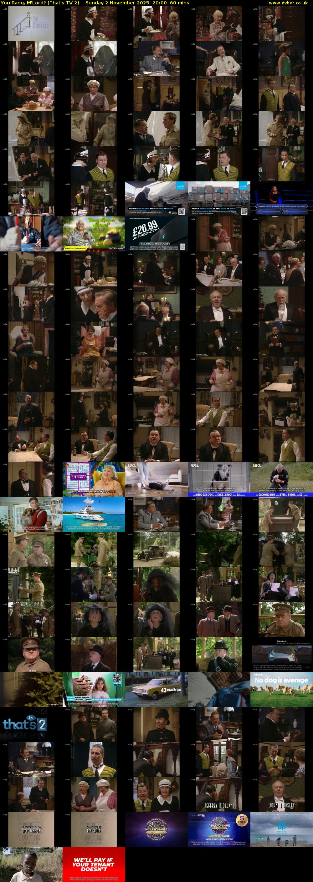 You Rang, M'Lord? (That's TV 2) Sunday 2 November 2025 20:00 - 21:00