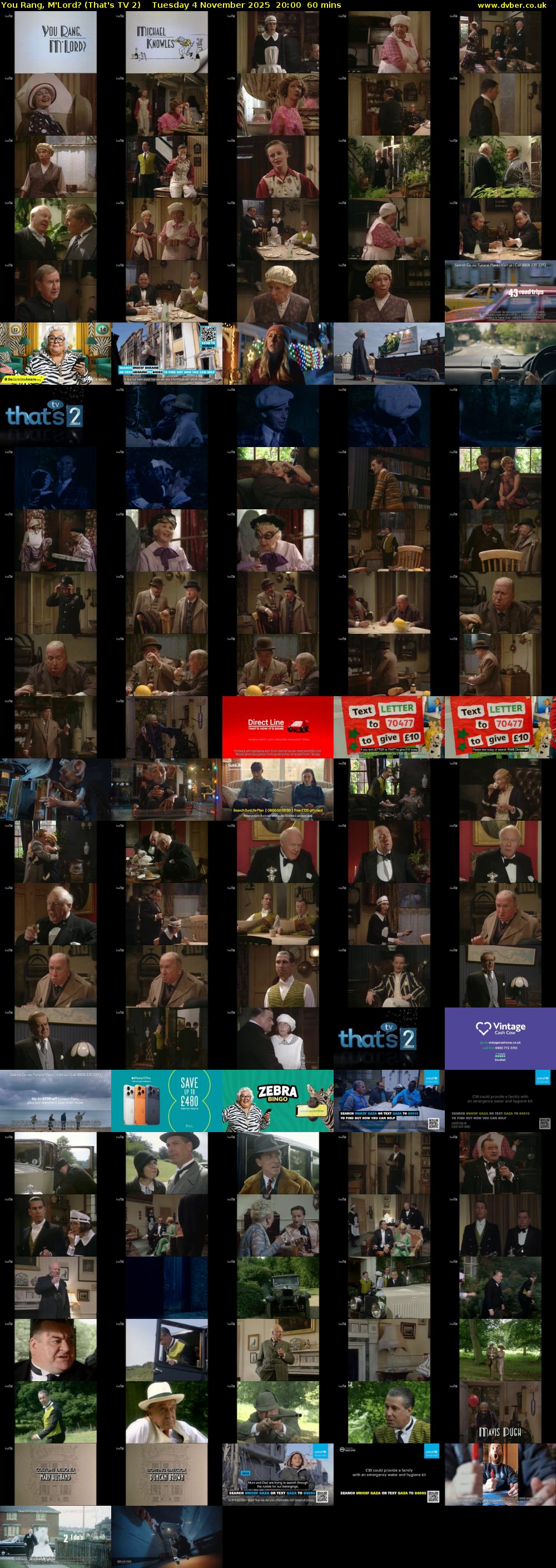 You Rang, M'Lord? (That's TV 2) Tuesday 4 November 2025 20:00 - 21:00