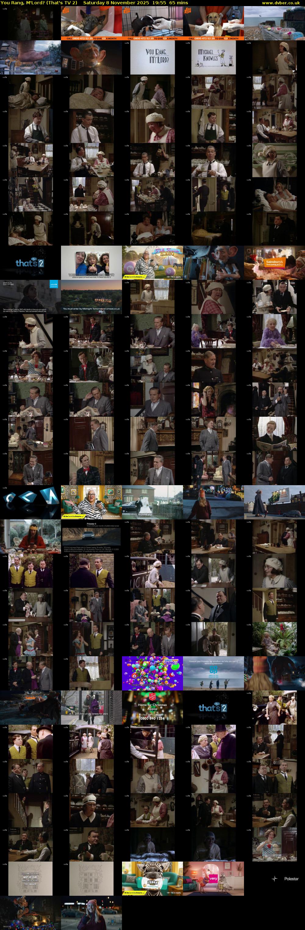 You Rang, M'Lord? (That's TV 2) Saturday 8 November 2025 19:55 - 21:00