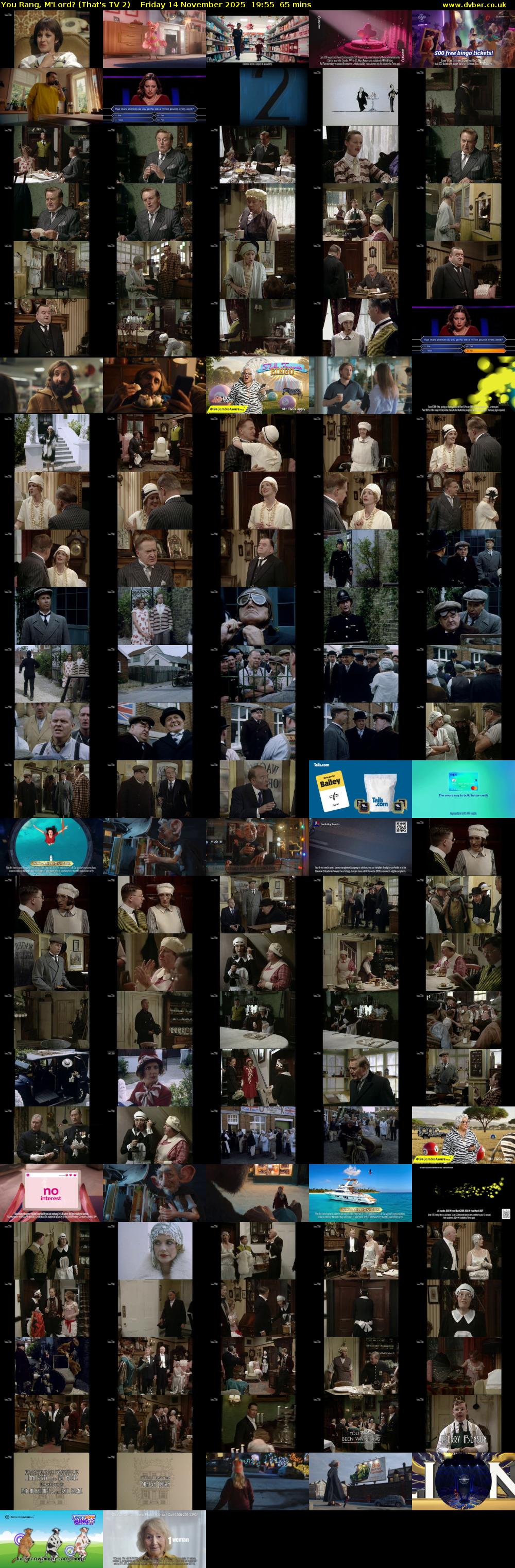 You Rang, M'Lord? (That's TV 2) Friday 14 November 2025 19:55 - 21:00