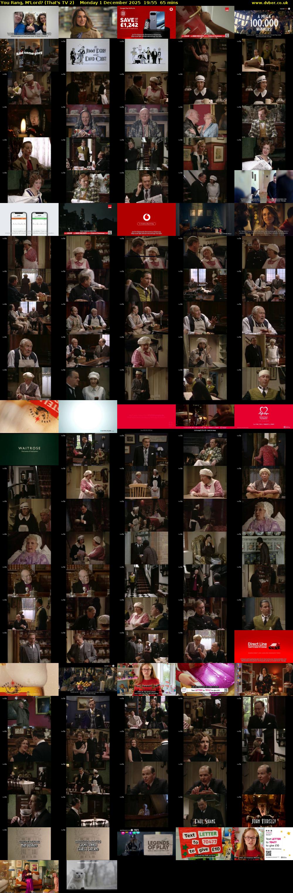 You Rang, M'Lord? (That's TV 2) Monday 1 December 2025 19:55 - 21:00