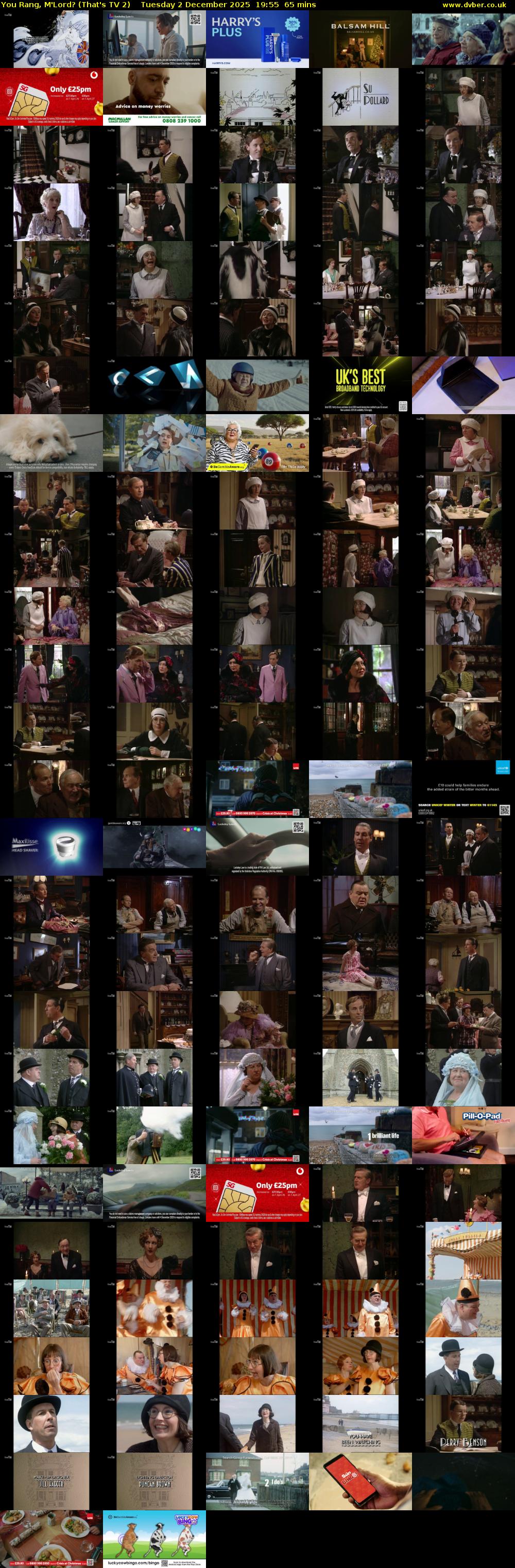 You Rang, M'Lord? (That's TV 2) Tuesday 2 December 2025 19:55 - 21:00