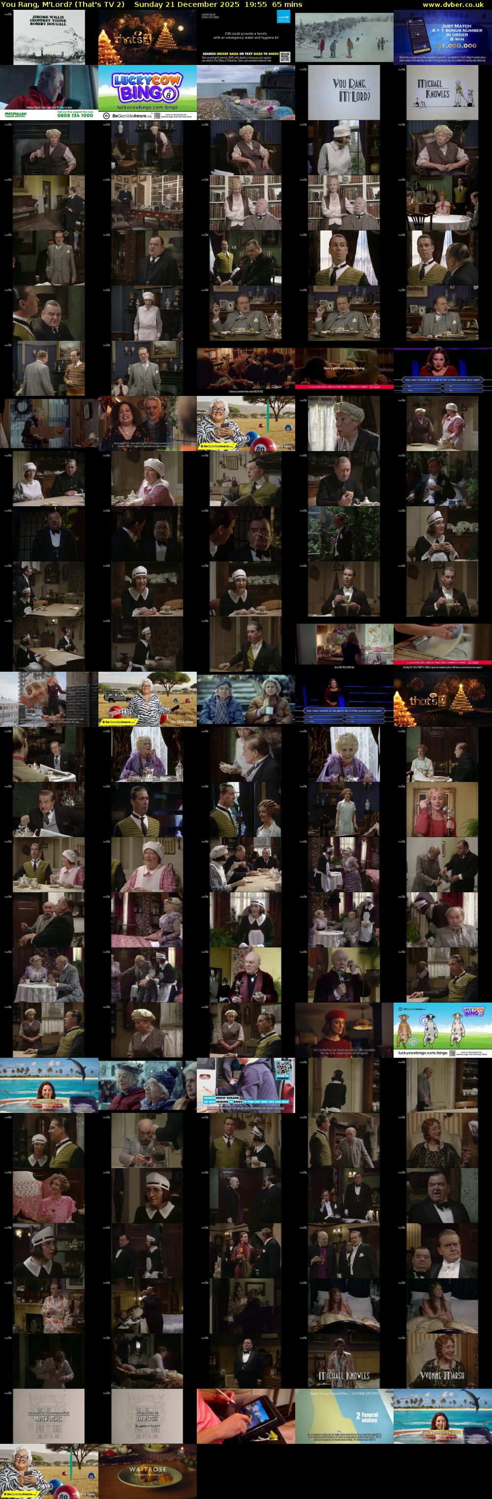 You Rang, M'Lord? (That's TV 2) Sunday 21 December 2025 19:55 - 21:00