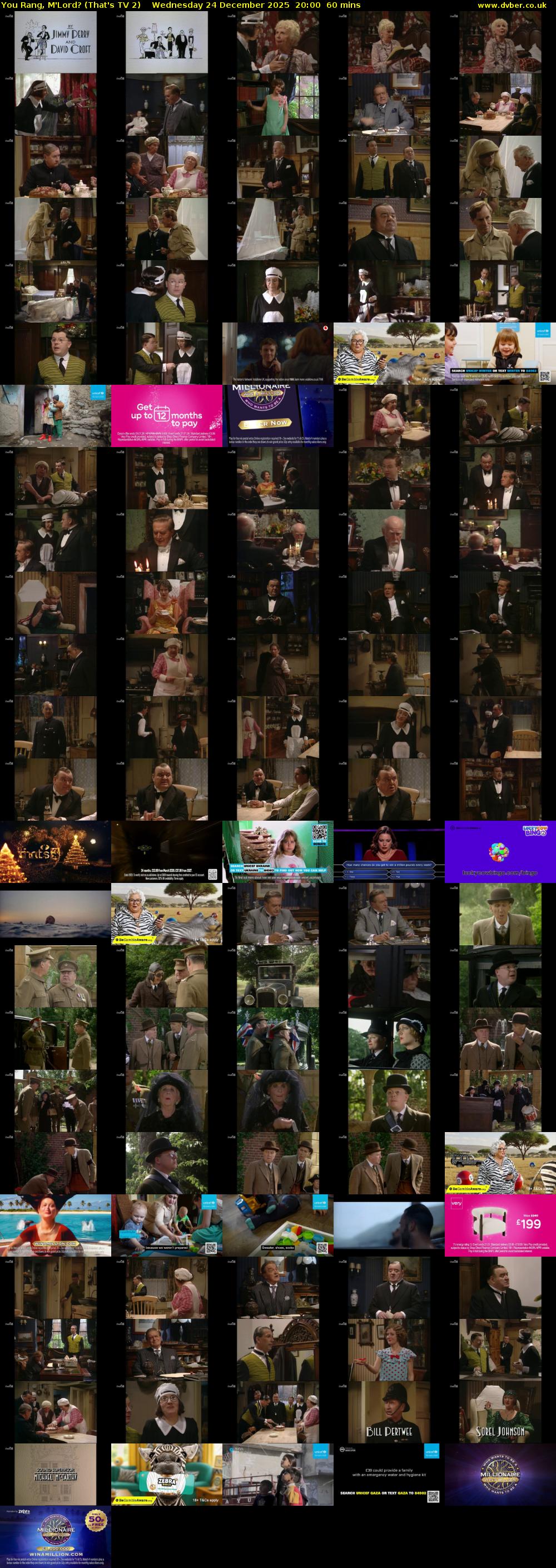 You Rang, M'Lord? (That's TV 2) Wednesday 24 December 2025 20:00 - 21:00