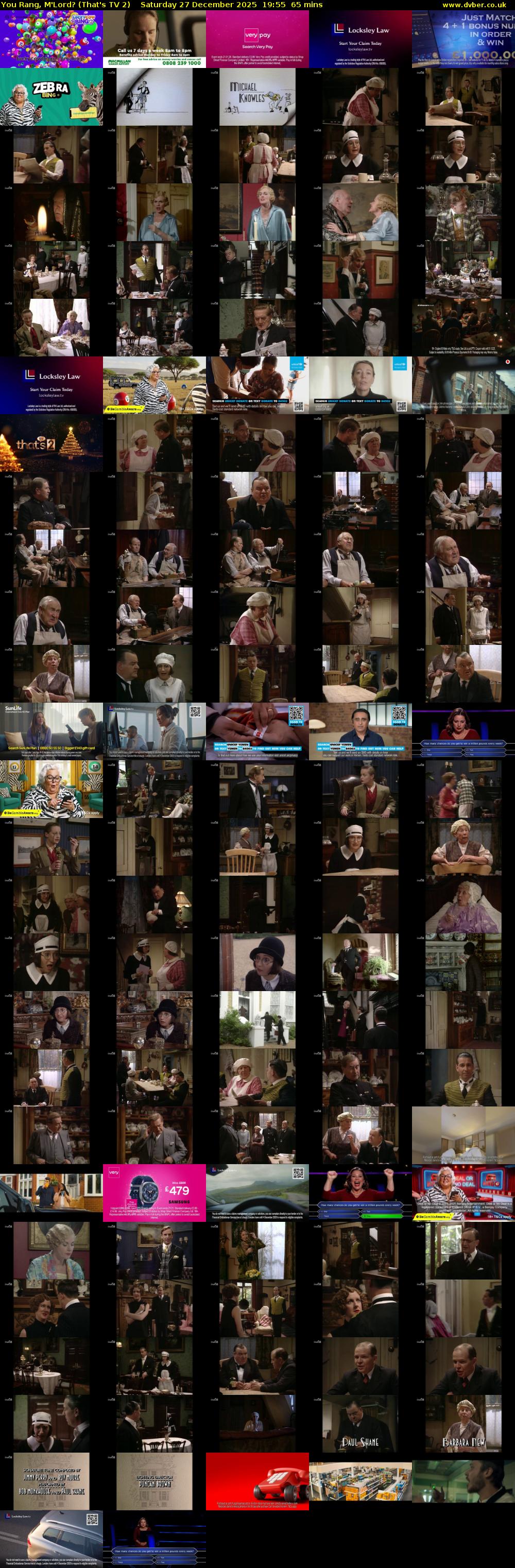 You Rang, M'Lord? (That's TV 2) Saturday 27 December 2025 19:55 - 21:00