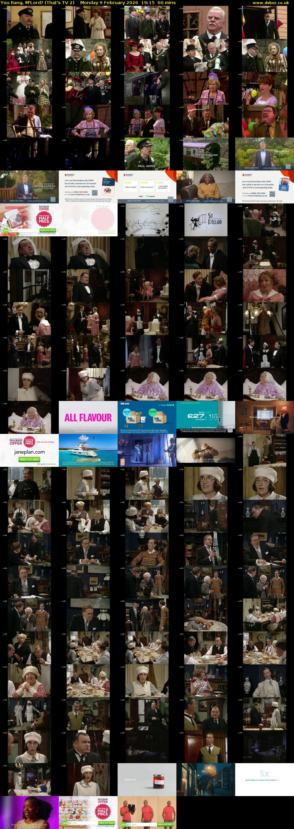 You Rang, M'Lord? (That's TV 2) Monday 9 February 2026 19:15 - 20:15