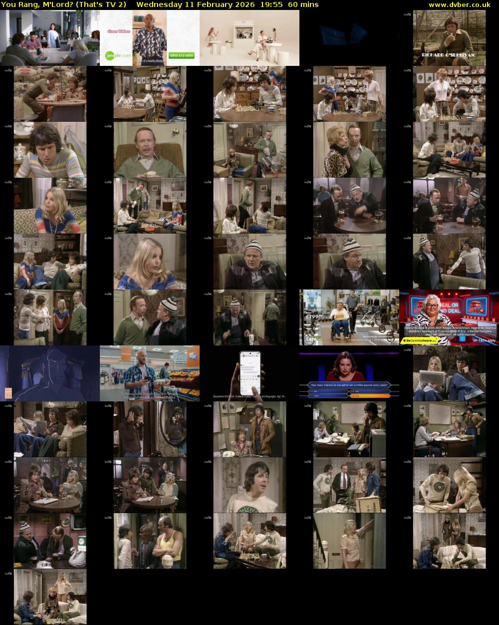 You Rang, M'Lord? (That's TV 2) Wednesday 11 February 2026 19:55 - 20:55