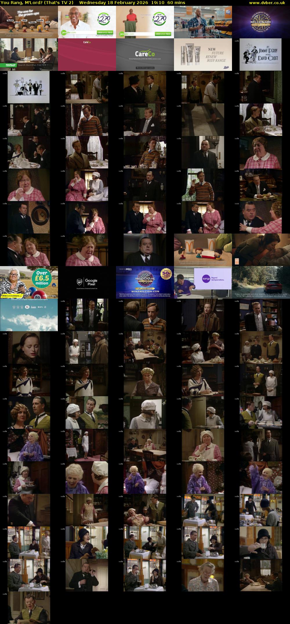 You Rang, M'Lord? (That's TV 2) Wednesday 18 February 2026 19:10 - 20:10